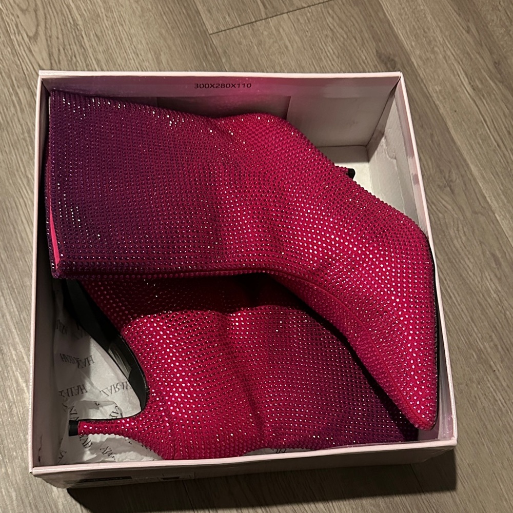 Pink Sparkle Heeled Boots - Picture 4 of 5